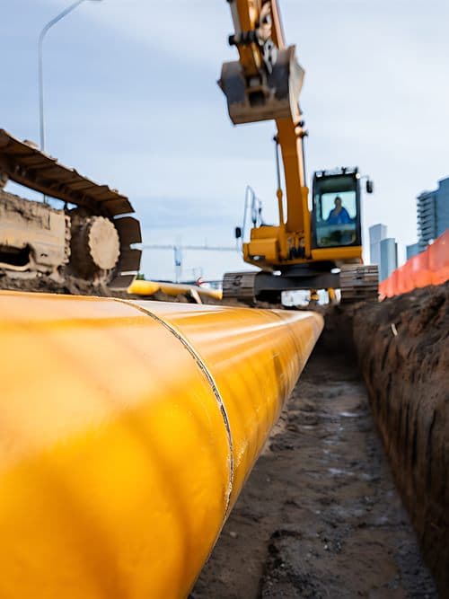 Obra de canalización de Conde, S.L. en Ferrol